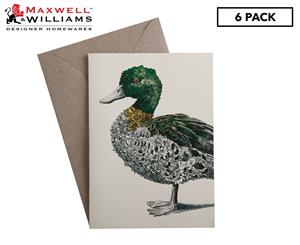 6 x Maxwell & Williams Marini Ferlazzo Birds Greeting Card - Duck