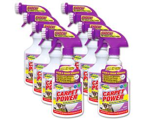 8PK 500ml Carpet Power Carpet Cleaner Odour & Pet Stain Remover