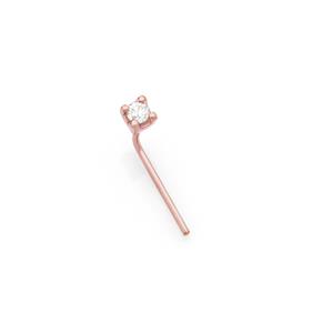 9ct Rose Gold Diamond Claw-set Nose Stud