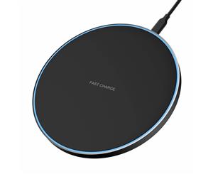 ASAKUKI Wireless Charger Charging Pad-Round Black