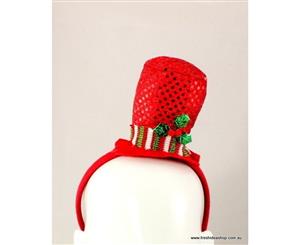 Adult Kids Christmas Xmas Novelty Headband Hat Costume [Design Top Hat]