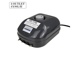 Aquarium Air Pump Oxygen 4 Outlet 360L/H 13W