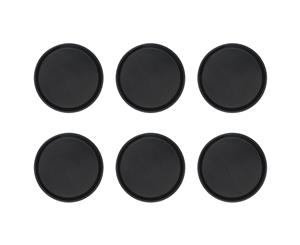 Argon Tableware Non Slip Round Black Serving Tray for Food and Drinks - 28cm - Pack of 6