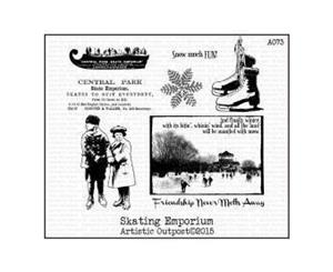 Artistic Outpost Cling Stamps 3.75In. X6in. - Skating Emporium