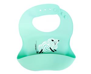 Aussie Brand Lunart Ultra-Soft Lamb Silicone Bib in a Gift Bag (Sky Blue)