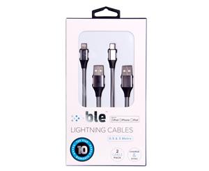 BLE - 0.5m & 3m Lightning Charge & Sync Cables - BL-9PIN2PKP