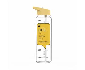 BPA Free Sport Water Bottle with Straw-750ml-Yellow