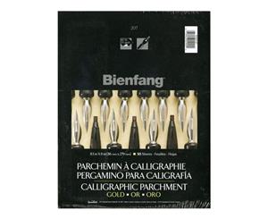 Bienfang Calligraphic Parchment Paper Pad 8.5 inch X11 inch Gold 50 Sheets