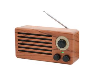 Bluetooth V2.1 +Edr Wireless Radio Stereo Speaker Rechargeable Usb Tf Fm Rosewood