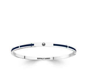 Buffalo Sabres Bangle Bracelet For Women In Sterling Silver Design by BIXLER - Sterling Silver