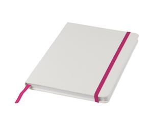 Bullet A5 Spectrum Notebook With Elastic Strap (White/Pink) - PF2102