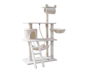 Cat Scratching Tree Post Large Ivory White