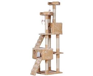 Cat Tree Condo Playhouse Multi-Level Kitten Activity Scratching Post - 170cm