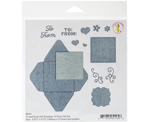 Cheery Lynn Designs Envelope Die-To & From Gift .375" To 5"