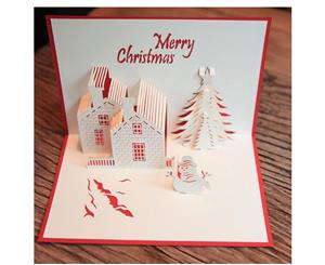 Christmas castle Pop Up Greeting Card