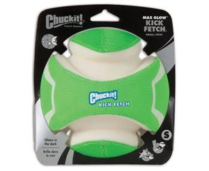 ChuckIt! Small 14cm Max Glow Kick Fetch Dog & Puppy Ball - Glow in the Dark (Chuck It)