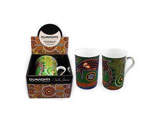 Coffee Mugs - Crocodile Dreaming Design - Colin Jones