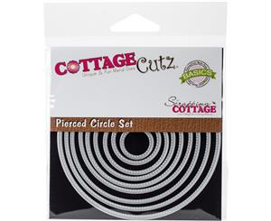 CottageCutz Basics Dies 9/Pkg-Pierced Circle .8" To 3.8"