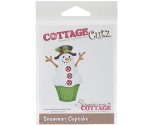 CottageCutz Die-Snowman Cupcake 2.4&quotX3.5"