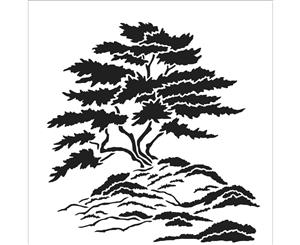 Crafter's Workshop Template 6 inch X6 inch - Cypress Tree