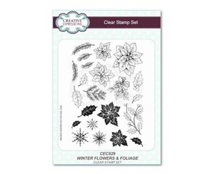 Creative Expressions - Wintery Flowers and Foliage A5 Clear Stamp Set