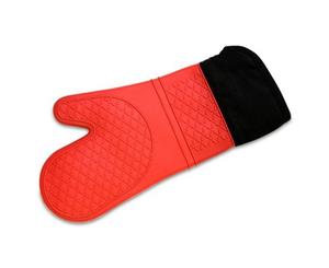 Cuisena Silicone Fabric Oven Glove - Red