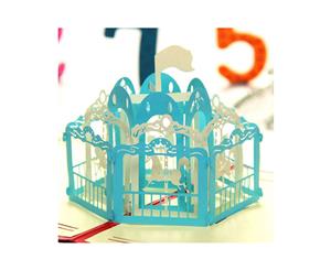 Cute Merry Go Round Pop Up Greeting Card