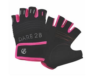 Dare 2B Kids Suasive Fingerless Cycling Mitts/Guide (Black/Cyber Pink) - RG4221