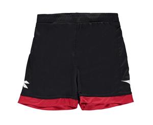 Diadora Boys Paulo Shorts Pants Bottoms Junior - Black/Red