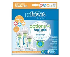 Dr Brown's Options PLUS Wide Neck Baby Bottle Starter Kit