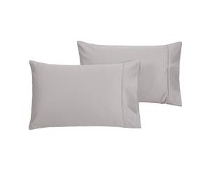 Dreamaker Cotton Sateen 1000TC std pillowcase Twin Pack Oyster