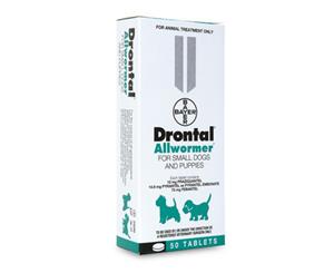 Drontal Chews Bayopet Dog Wormer Puppy Small Toy 3kg - 50's (D8460)