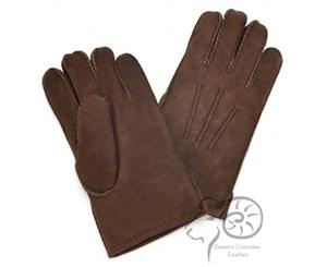 Eastern Counties Leather Mens 3 Point Stitch Sheepskin Gloves (Coffee) - EL241