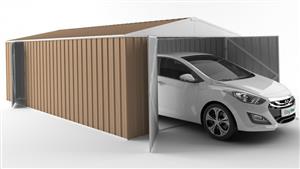 EasyShed 7538 Garage Shed - Pale Terracotta