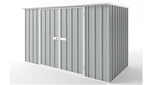 EasyShed D3015 Flat Roof Garden Shed - Gull Grey