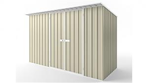 EasyShed D3815 Skillion Roof Garden Shed - Smooth Cream