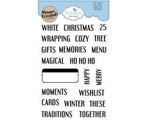 Elizabeth Craft Clear Stamps - Winter Words