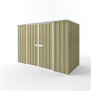 EnduraShed 3 x 1.5 x 2.12m Tall Flat Roof Garden Shed - Sandlewood