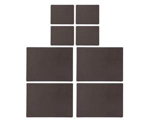 English Tableware Co. Bonded Leather Placemats and Coasters Chestnut