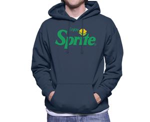 Enjoy Sprite 90s Lemon Logo Men's Hooded Sweatshirt - Navy Blue