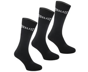 Everlast Women 3 Pack Crew Socks - Black