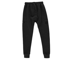 Firetrap Boys Drop Crotch Jogging Pants Trousers Bottoms Junior - Charcoal Marl