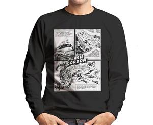 Flash Gordon Dale Holiday Comic Strip Men's Sweatshirt - Black