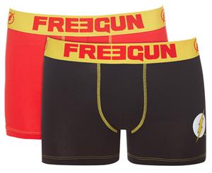 Freegun Justice League The Flash Cotton Boxer 2-Pack - Red/Black