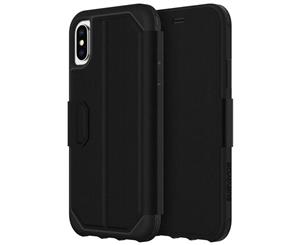 GRIFFIN SURVIVOR STRONG WALLET CARD FOLIO CASE FOR IPHONE XS MAX - BLACK