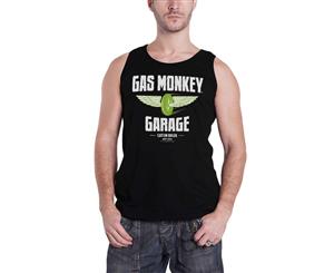 Gas Monkey Garage Vest Top Speed Wheels Logo Official Mens - Black