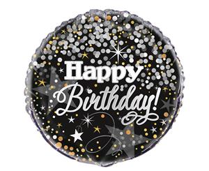 Glittering Birthday Happy Birthday 45cm Foil Balloon - Packaged