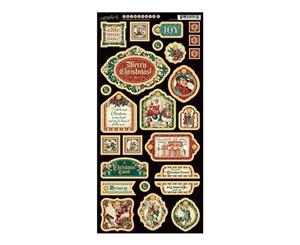 Graphic 45 - A Christmas Carol Chipboard Die-Cuts 6Inch X12inch Sheet Decorative