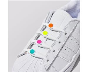 HICKIES No Tie Elastic Laces For Kids - White Sprinkles (Pack Of 10 HICKIES Shoelaces Works In All Sneakers)