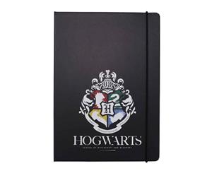 Harry Potter Stationery Notebook Hogwarts House Pride Logo Official A5 - Black